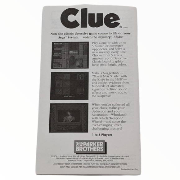 Monopoly (Sega Genesis) - Complete in Box (Parker Brothers, 1992) Tested Works - Picture 2 of 11